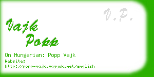 vajk popp business card